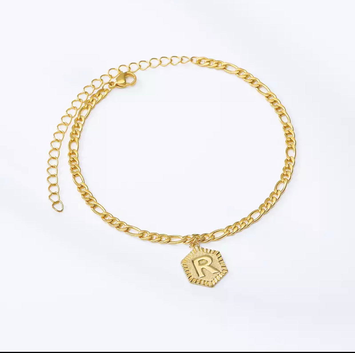 Gold Anklet Gold Initial Anklet Letter Anklet