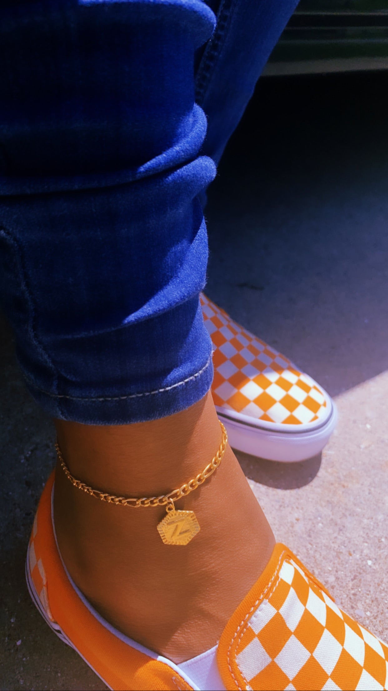 Gold Anklet Gold Initial Anklet Letter Anklet